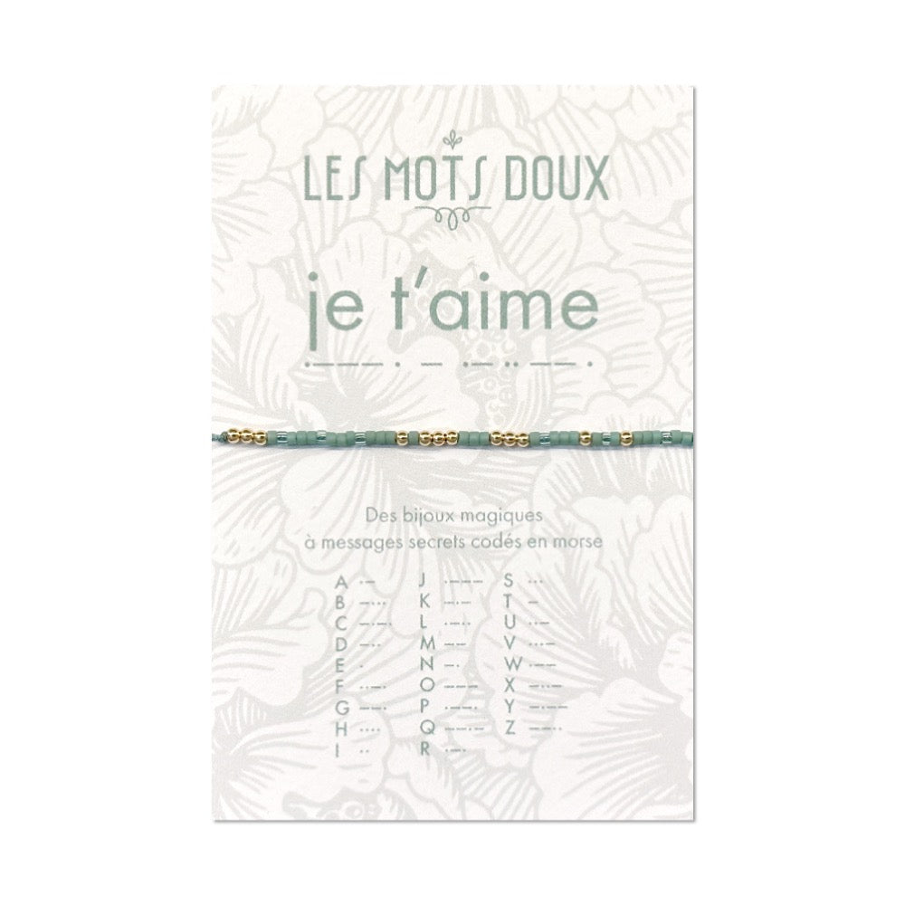 Bracelet Perles Miyuki Mots Morse Je t'aime
