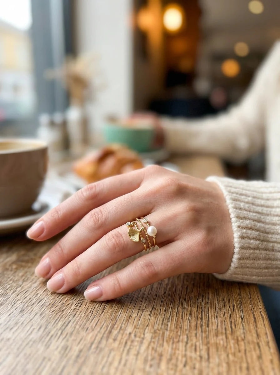 Bague Ginkgo - Dorée