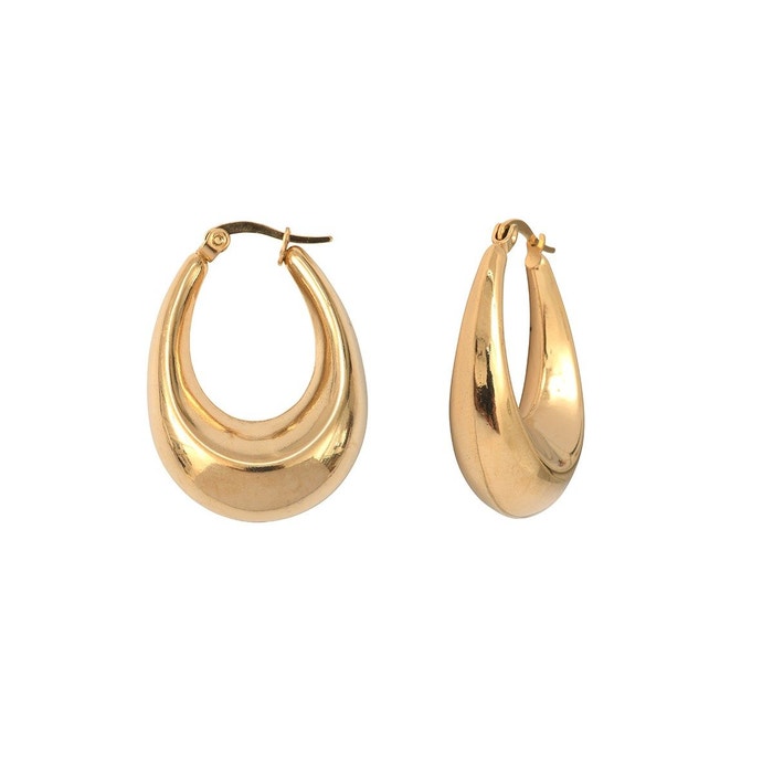 Boucles d'Oreilles Créoles Epaisses dorées