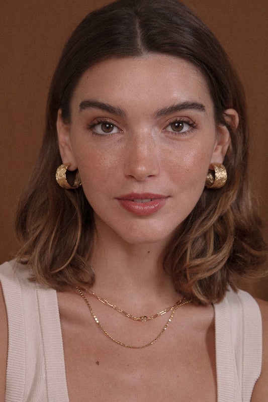 Boucles Créoles Aure - Plaqué Or