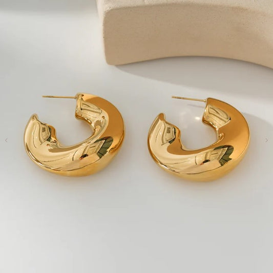 Boucles Créoles Epaisses - Dorées