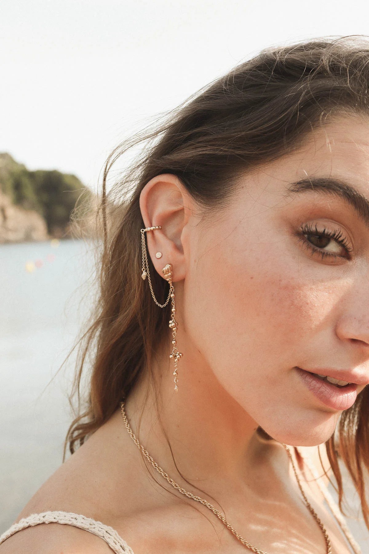 Boucles Chaînes Earcuff Oly - Plaqué Or