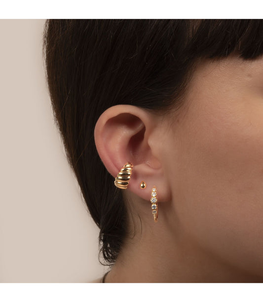 Boucles Puces Madison - Plaqué Or