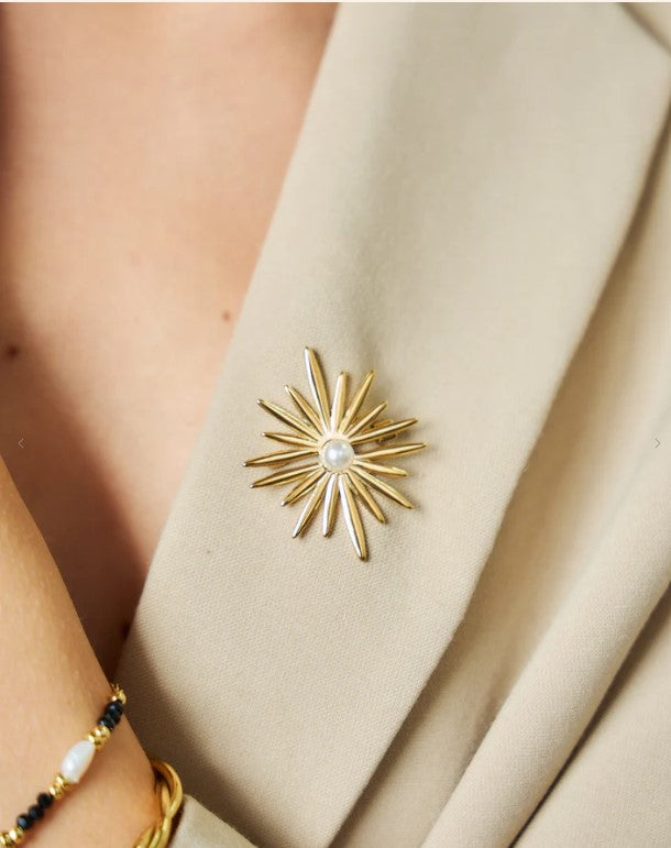 Broche Sun - Dorée