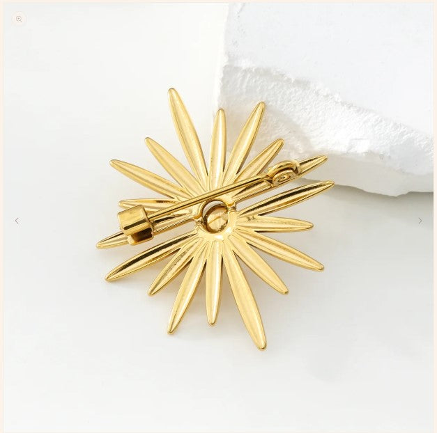 Broche Sun - Dorée