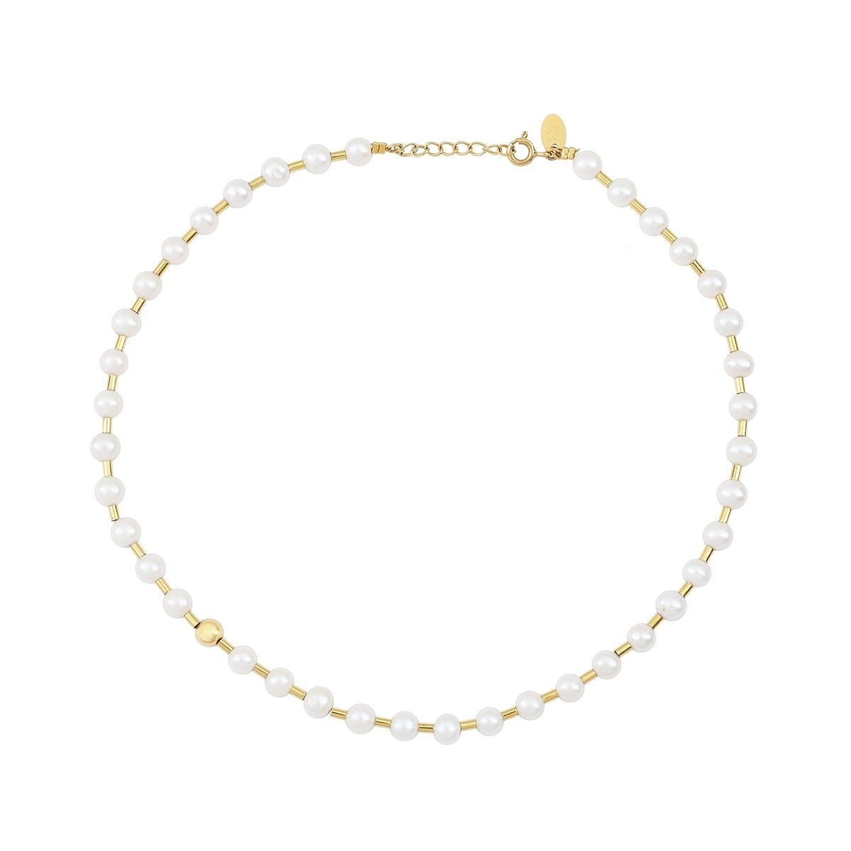 Collier Doré Perles de Culture