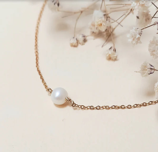 Collier Perles de Culture - Doré