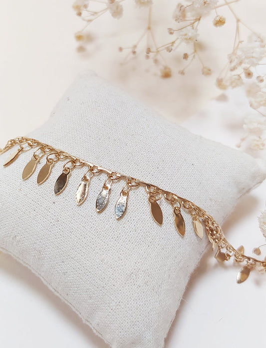 Collier Franges Doré vu de face