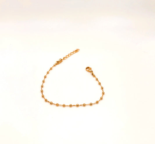Bracelet Chaines Boules Plaqué Or