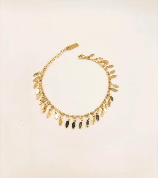 Bracelet Chaine et Frange Doré