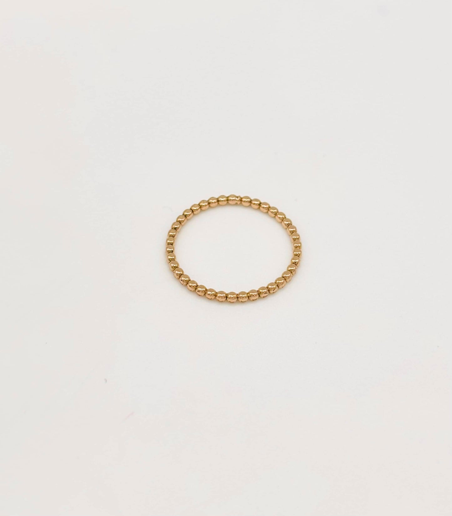 Bague Fine Perlée Plaqué Or