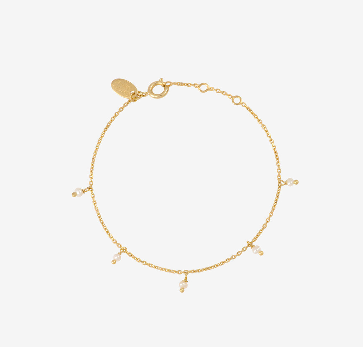 Bracelet Chaine Doré et Breloques Perles de Culture