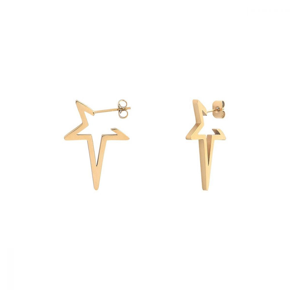 Boucles d'Oreilles Petites Etoiles Dorées
