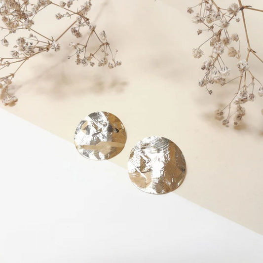 Boucles d'Oreilles Grand Disques Martelées