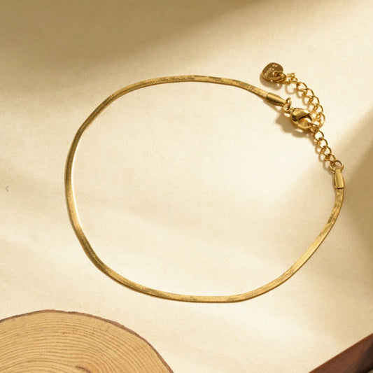 Bracelet de Cheville Serpent - Doré