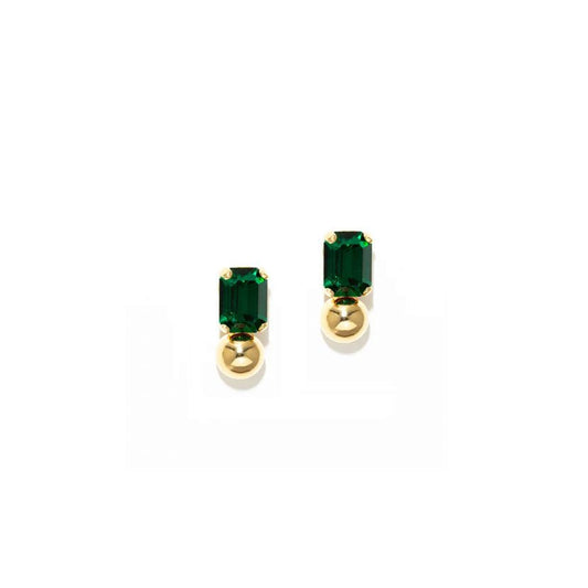 Puce d'Oreilles Doré et Cristal Swarovski