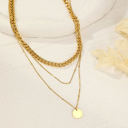 Collier 3 Rangs May - Doré