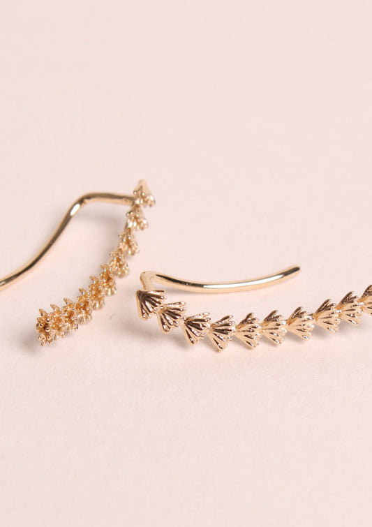 Boucles d'Oreilles Montantes Dessus d'Oreilles Feuilles