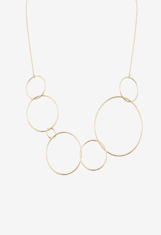 Collier Tour de Cou 7 Cercles Dorés