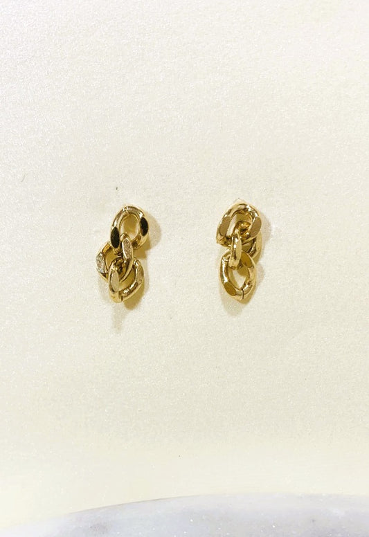 Boucles Puces Mailles - Plaqué Or