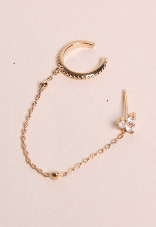 Bague d'oreille Earcuff Chaînes et Puces d'Oreilles