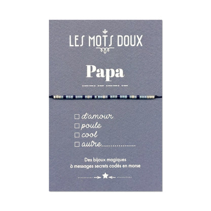 Bracelet Perles Miyuki Mots Morse Papa