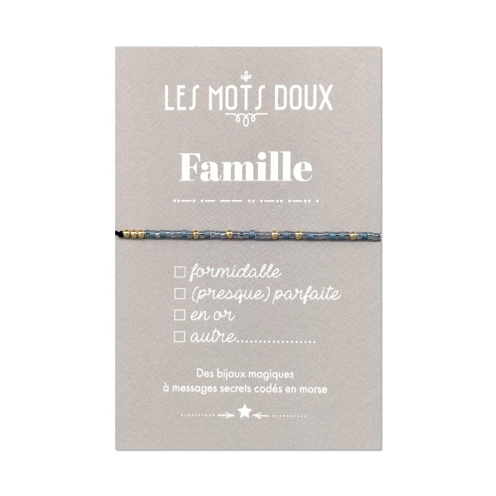 Bracelet Perles Miyuki Mots Morse Famille