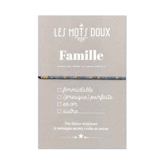 Bracelet Perles Miyuki Mots Morse Famille