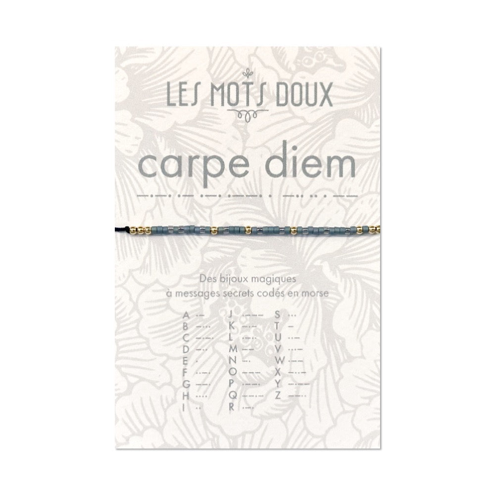 Bracelet Perles Miyuki Mots Morse Carpe Diem