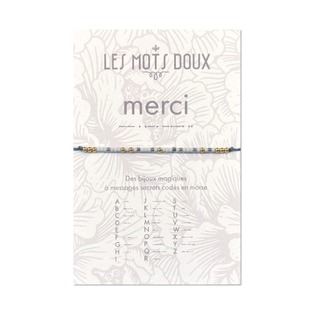 Bracelet Perles Miyuki Mots Morse Merci