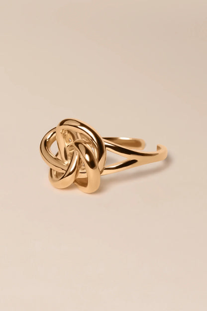 Bague Ajustable Noeud Doré