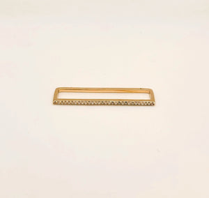 Bague d'Oreille Earcuff Rectangle et Strass vu de face 