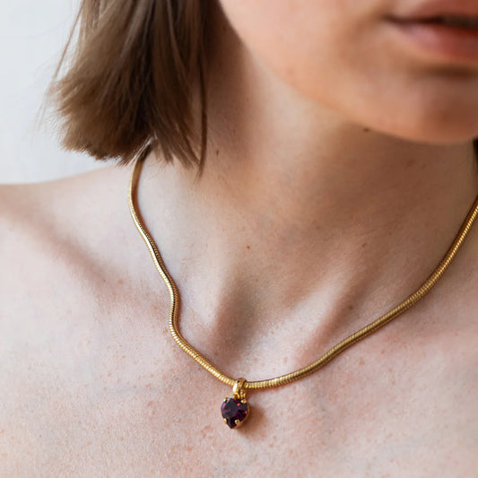 Collier Tour de Cou Maille Plate Doré Porté