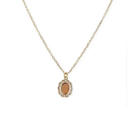 Collier Tour de Cou Doré et Pendentif Petit Miroir