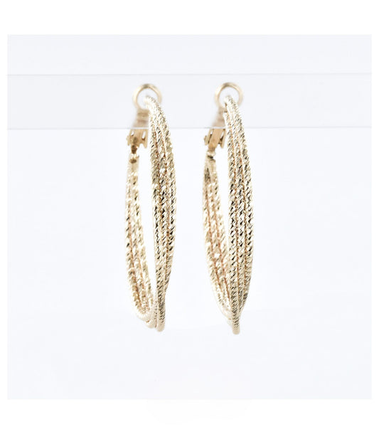 Grande Créoles 2 Anneaux Dorés