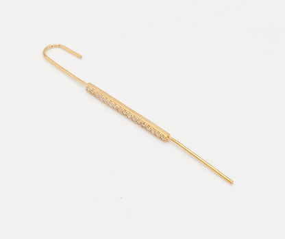 Monoboucle Earcuff Verticale et Forme Rectangle