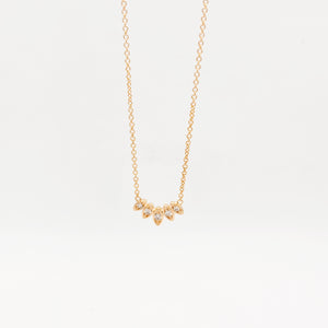 Collier Plaqué Or et Pendentif Couronne Strass Blanc