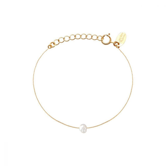 Bracelet Chaine Doré et Perles de Culture 