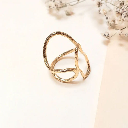 Bague Ajustable Dali - Dorée