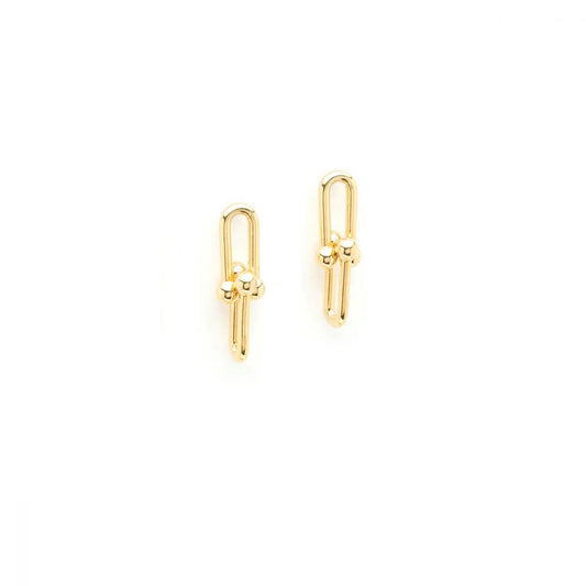 Boucles d'Oreilles 2 Mailles Anneaux Drées