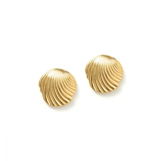 Boucles d'Oreilles Grand Coquillge Dorées