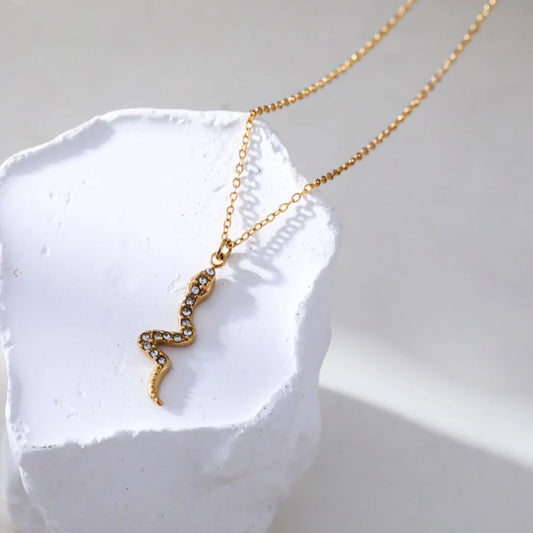 Collier Serpent - Doré
