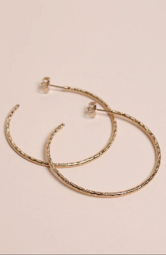 Boucles Créoles Martelées Dorées 