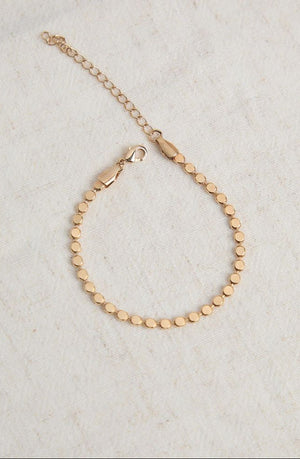 Bracelet Chaine et Petits Ronds Doré