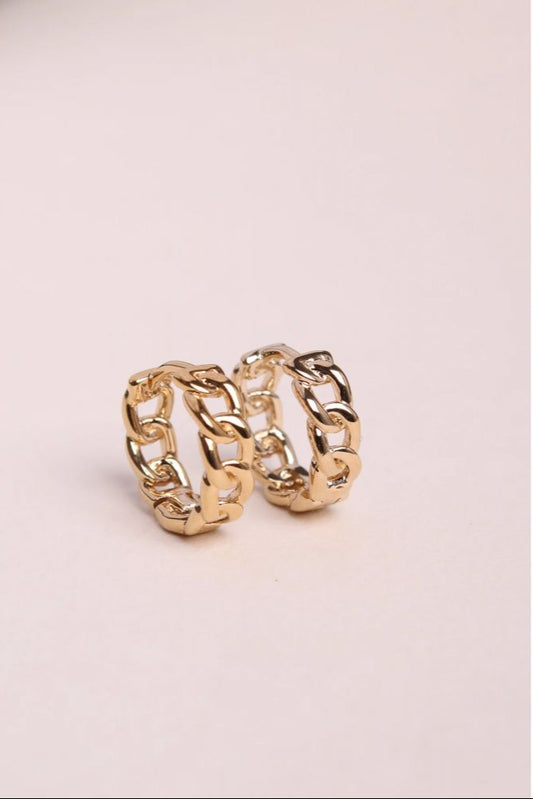 Boucles Petites Créoles Mailles Dorées