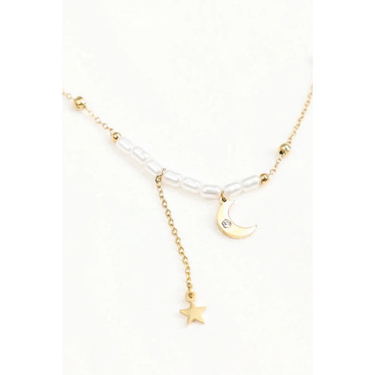 Collier Etoile et Lune - Doré
