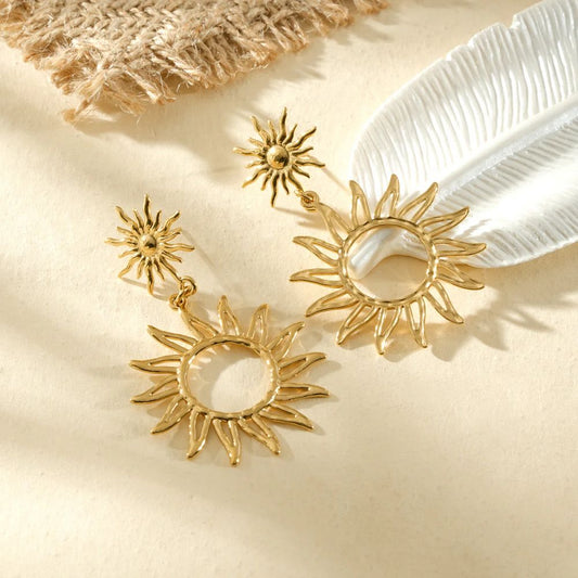 Boucles Grand Soleil XL- Doré