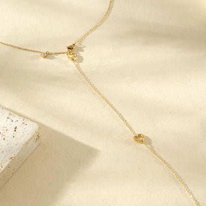 Bijoux de Corps Collier de Dos Doré Forme Coeur 