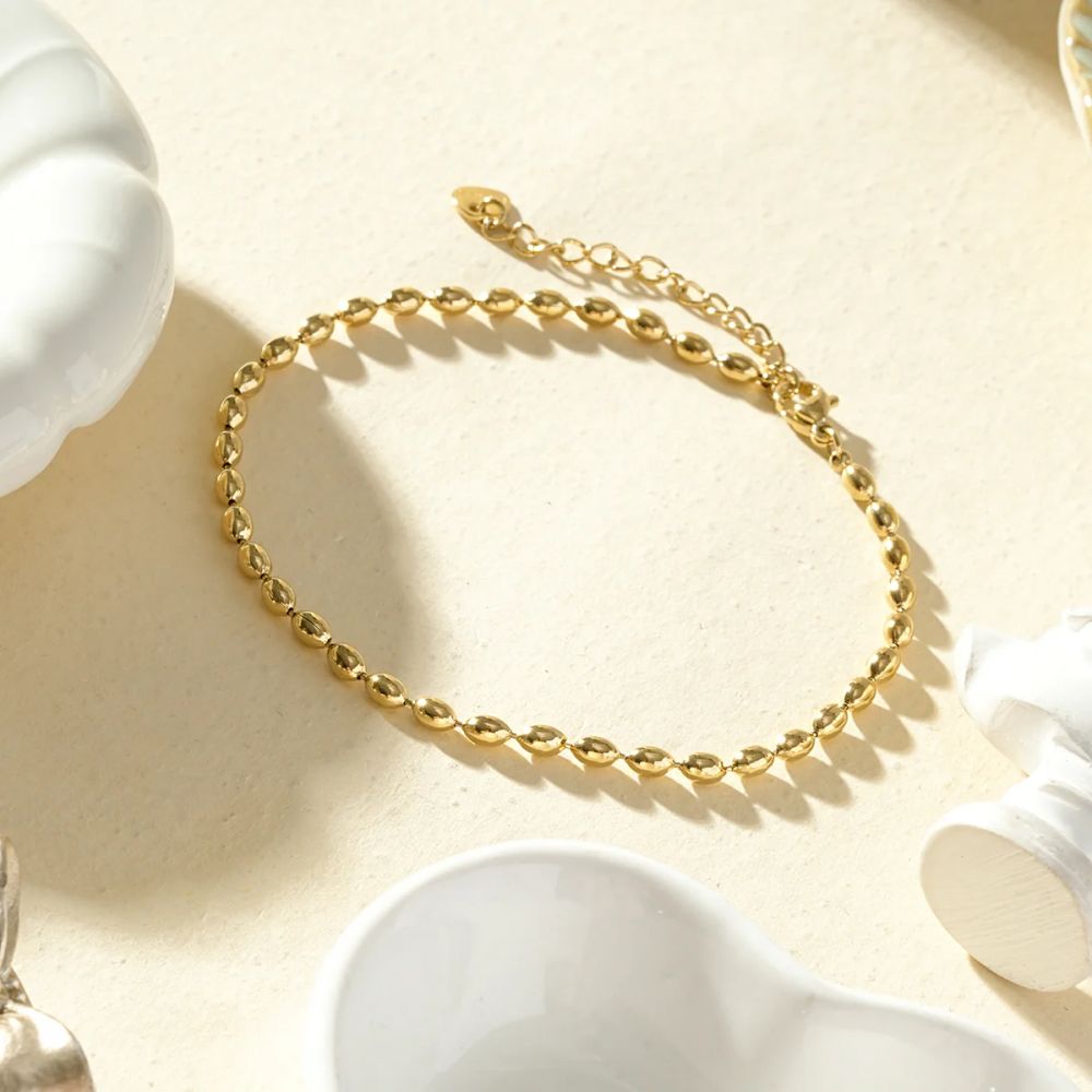 Bracelet de Cheville Billes Doré 
