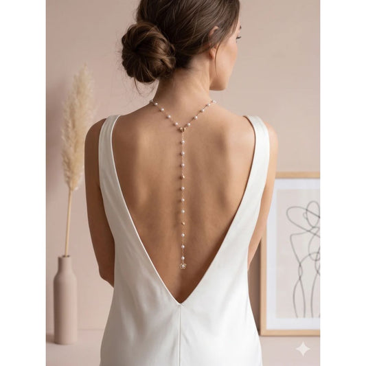Collier de dos en perle